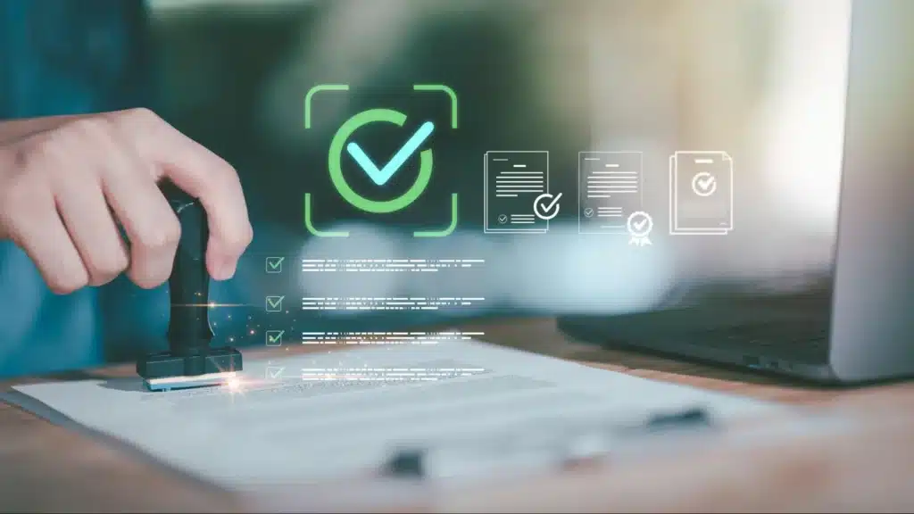 Official audit certification and document approval process