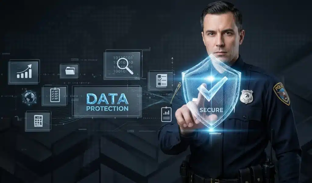 Secure data protection shield for law enforcement software