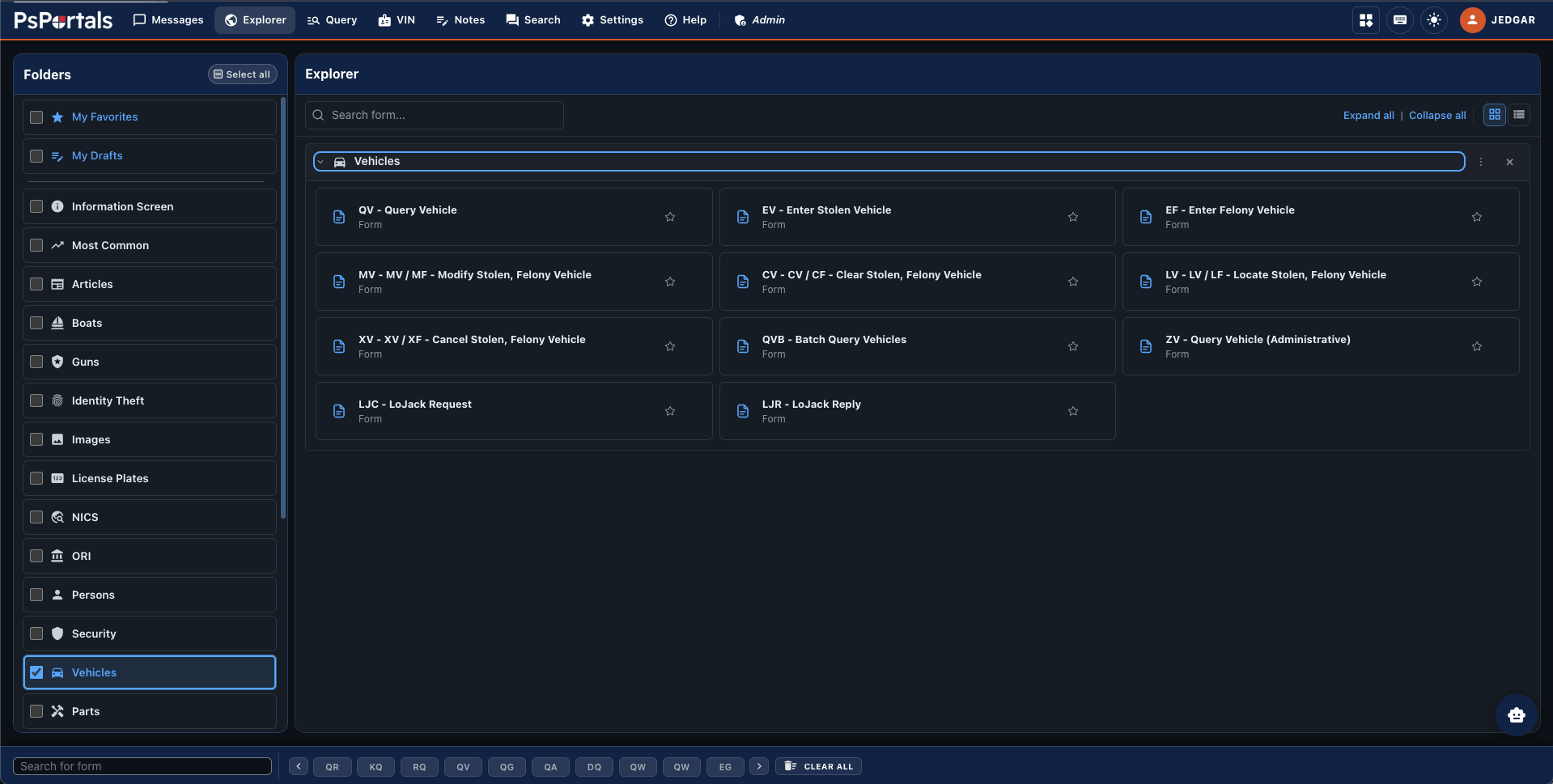 Field-Ready Interface Portal NXT screen
