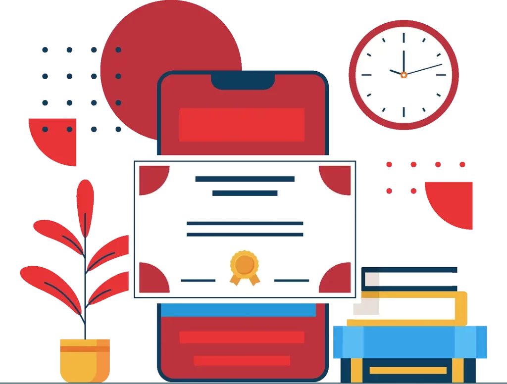 Digital certification displayed on a mobile device, symbolizing PsPortals streamlined credential management, online training verification, and secure digital documentation.