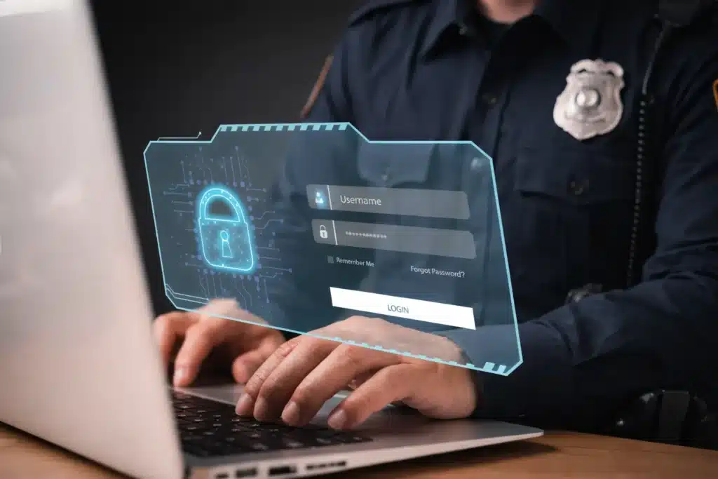 Secure portal login for public safety agency software